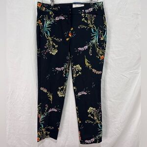 Worthington Black Floral Ankle Pants